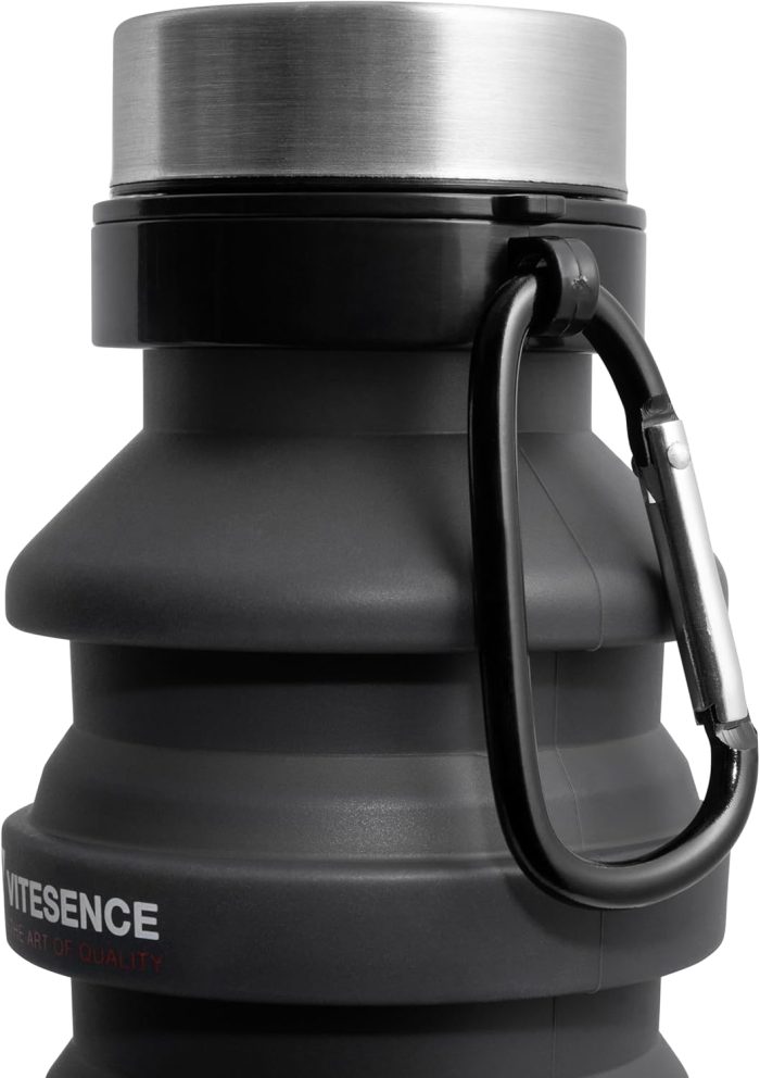 collapsible Water Bottle | Safe and Eco-friendly Materials | Suitable for cold and warm water | Flexible Design perfect for camping and travel | 100% Food grade silicone - Image 3