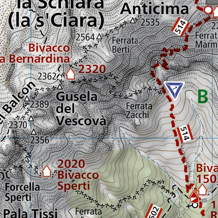 Dolomite High Route Map [Alta Via 1] Map (National Geographic Trails Illustrated Map, 4007) - Image 2