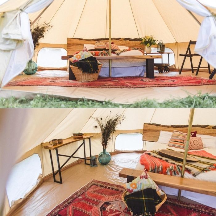 Dream House Outdoor Waterproof Cotton Canvas Family Camping Bell Tent - Image 3