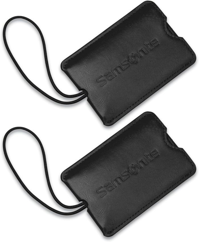 2-Pack Vinyl ID Tags, Black