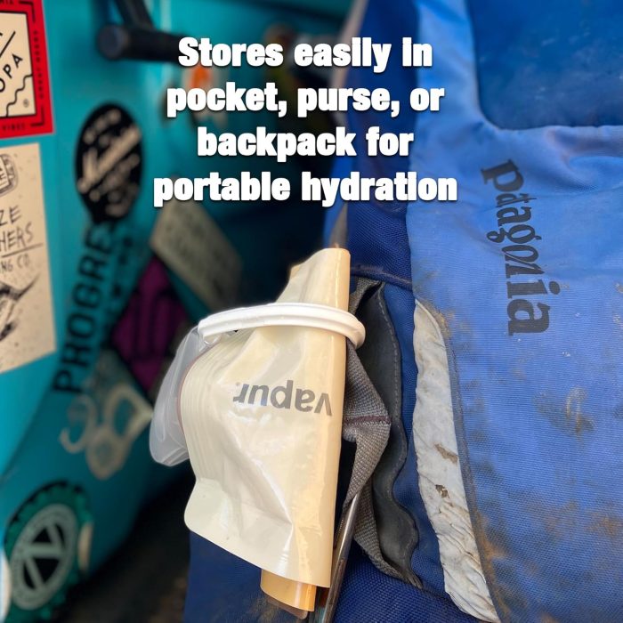 Vapur Flexible, Collapsible Wide Mouth Anti-Bottle with Detachable Carabiner, Convenient, Portable Hydration for Travel and Outdoor Adventures, 50 Ounce, Translucent Blue, Pack of 1 - Image 2